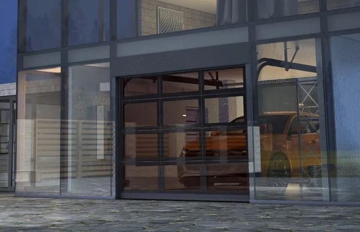 Ворота для гаража с панорамным остеклением: стильно, современно и очень комфортно