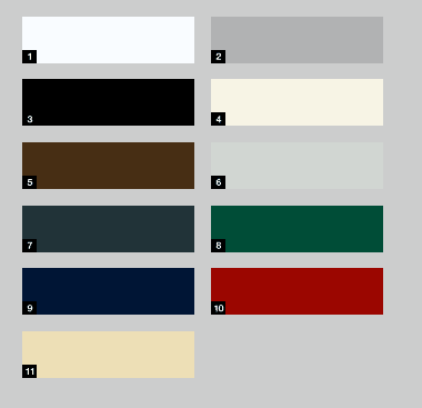 11 вариантов цветового оформления ворот херман