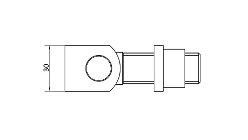 Комплектующие для распашных ворот Петля CAME H 18 регулируемая с гайкой, 42-68 мм, М18, приваривание в Темрюке